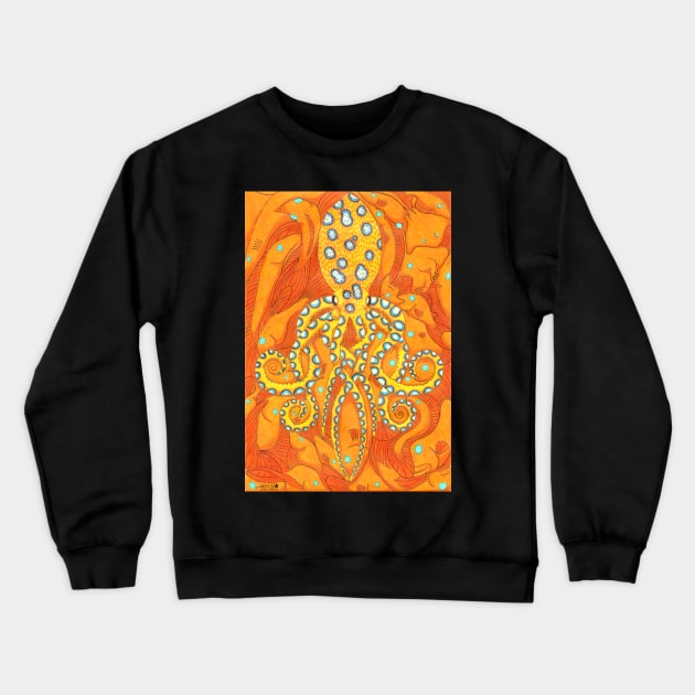 Blue-ringed Octopus Crewneck Sweatshirt by NocturnalSea